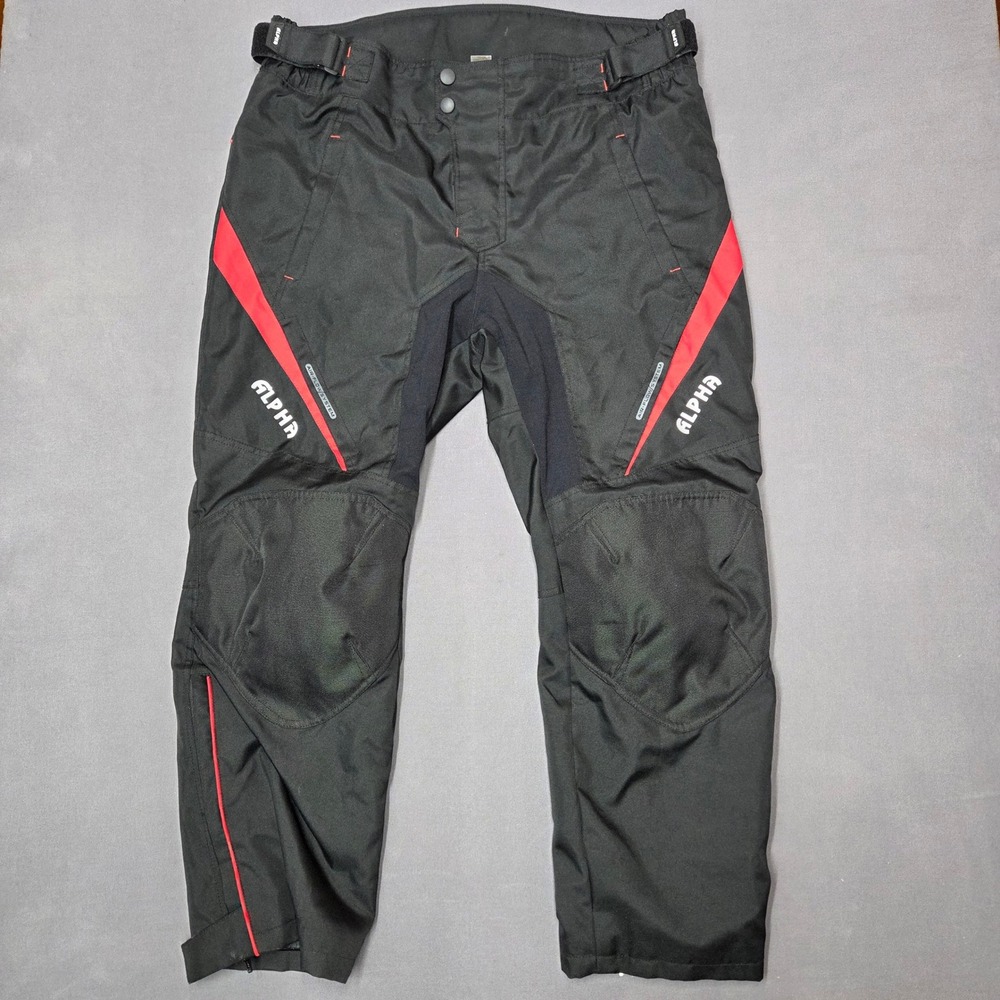 Alpha Cycle Gear Mens Black Red Air Flow System Motorcycle Riding Pants